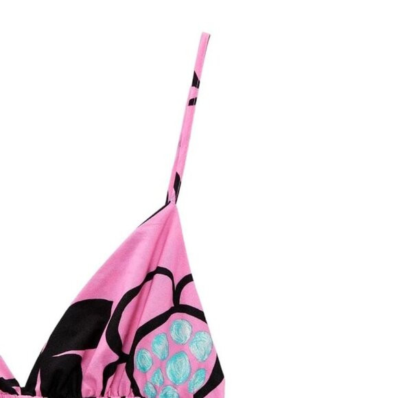 ZARA PRINTED POPLIN DRESS PINCK SIZE XL 8342/349/630 - Picture 5 of 5